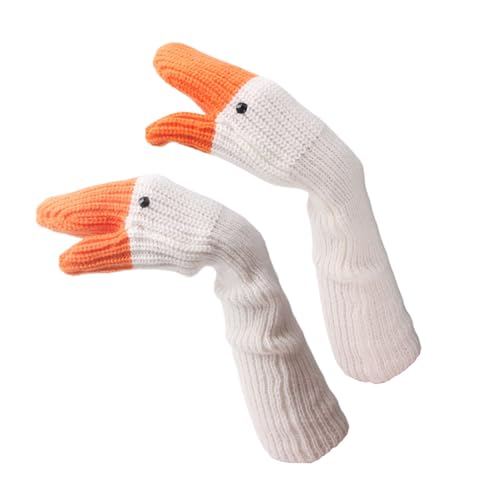 SHIDXIB 1Pairs/2pcs Cute Elastic 3D Swan Knit Mittens Durable Warm Glove for Autumn Winter Unisex Stylish and Comfortable