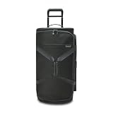 Briggs & Riley Medium 2-Wheel Duffle - Checked Luggage for Travel, Suitcases with Wheels, Softside Rolling Bag for Men & Women, Self-Repairing Zipper - Baseline Collection, Black