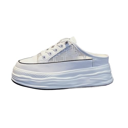 Womens Sandals Thick-soled mesh shoes for women, new summer styles, versatile, small-sized, height-enhancing, slip-on, closed-toe, breathable women's shoes