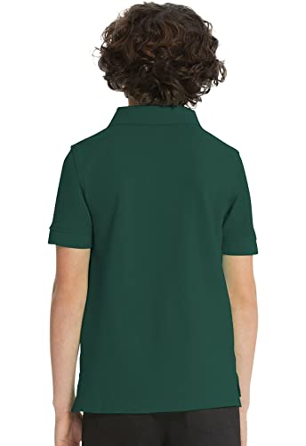 Image of Classroom Girls' Short SLV Pique Polo | Side Vents, Droptail Hem, Ribbed Trim, Comfortable Everyday School Wear