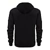NSICBMNO Black Mens Zip Up Hoodie With Zipped Pocket Fleece Lined Jacket Long Sleeve Sweatshirt Travel Hoodie Lightweight Winter Jacket Hooded Sweatshirts Oversized Hoodies Jumper Hoody Tops S #4