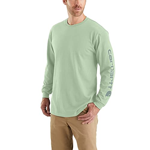 Image of Carhartt Men's Dearborn Loose Long-Sleeve Logo T-Shirt Closeout