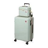 [シフレ] スーツケース Mサイズ チョコレートデザイン カップホルダー付き 容量拡張 バニティケース付き 板チョコ型チャーム付き Cioccolatino LUNALUX チョコラティーノ ルナルクス 3.8kg チョコミント