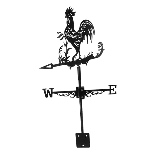 Yardwe Girouette Décorative Forme De Coq Indicateur De Direction du Vent pour Jardin Et Toit Accessoire De Décoration De Cour Durable Et Élégant