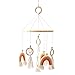 Newborn Wind Bell - Crib Bell Baby Bed Bell - Hanging Star Animal Cloud Pendants Bed Bell - Wooden Wind Chimes - Nursery Crib Bell Rotating Swaying Bell for Room Decoration (Rainbow)