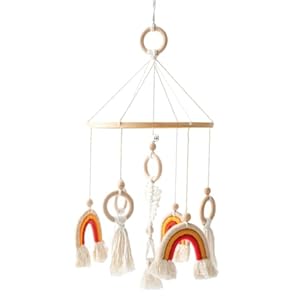 LICHENGTAI Giostrina Culla Neonato, Giocattolo Sonaglio Mobile del Carillon, Giostrina per Culla con Arcobaleno Cameretta Giocattoli da Appendere per Culla Decorazione e Cameretta