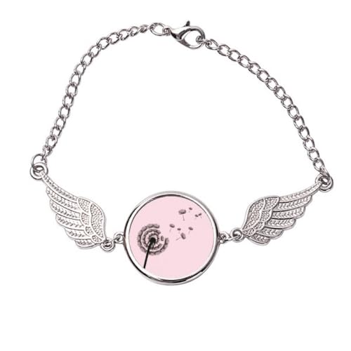 Bracelet ailes d'ange motif pissenlit, le bijou idéal pour vos soirées