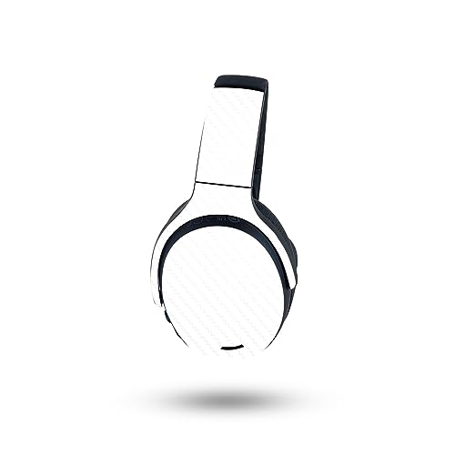 Image of MightySkins Carbon Fiber Skin Compatible with Skullcandy Crusher ANC 2 - Solid White | Protective, Durable Textured Carbon Fiber Finish | Easy to Apply