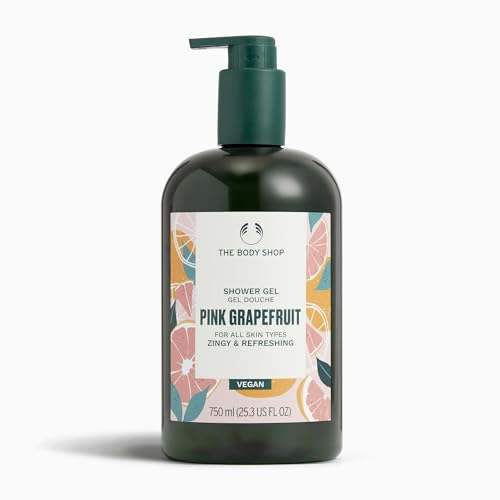 The Body Shop Pink Grapefruit Shower Gel Refill (1x 750ml) Zingy Womens Shower Gel Refreshing Citrus Body Wash for All Skin Types Moisturising Shower Foam with 92% Natural Origin Vegan Body Care