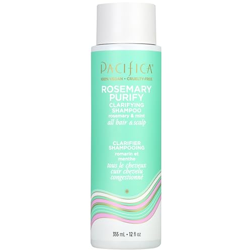 PACIFICA Rosemary Purify Invigorating Shampoo, rosemary, mint, 12 Fl Oz