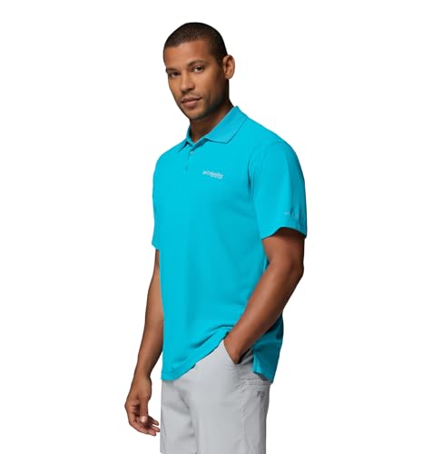 Columbia Men's PFG Freezer Polo, Ocean Teal, 6X - image 4