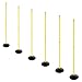 ASENVER 6FT Soccer Agility Poles with Rubber Base Detachable Speed Agility Stick Slalom Speed Training Pole Set for Sports (Pack of 6, Yellow)