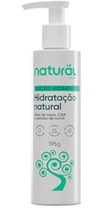 NATURAL Loção Hidratante com Óleo de Coco, CBA e Extrato de Romã - Hidratação Profunda e Intensa - Todos os Tipos de Pele - Vegano - 195g