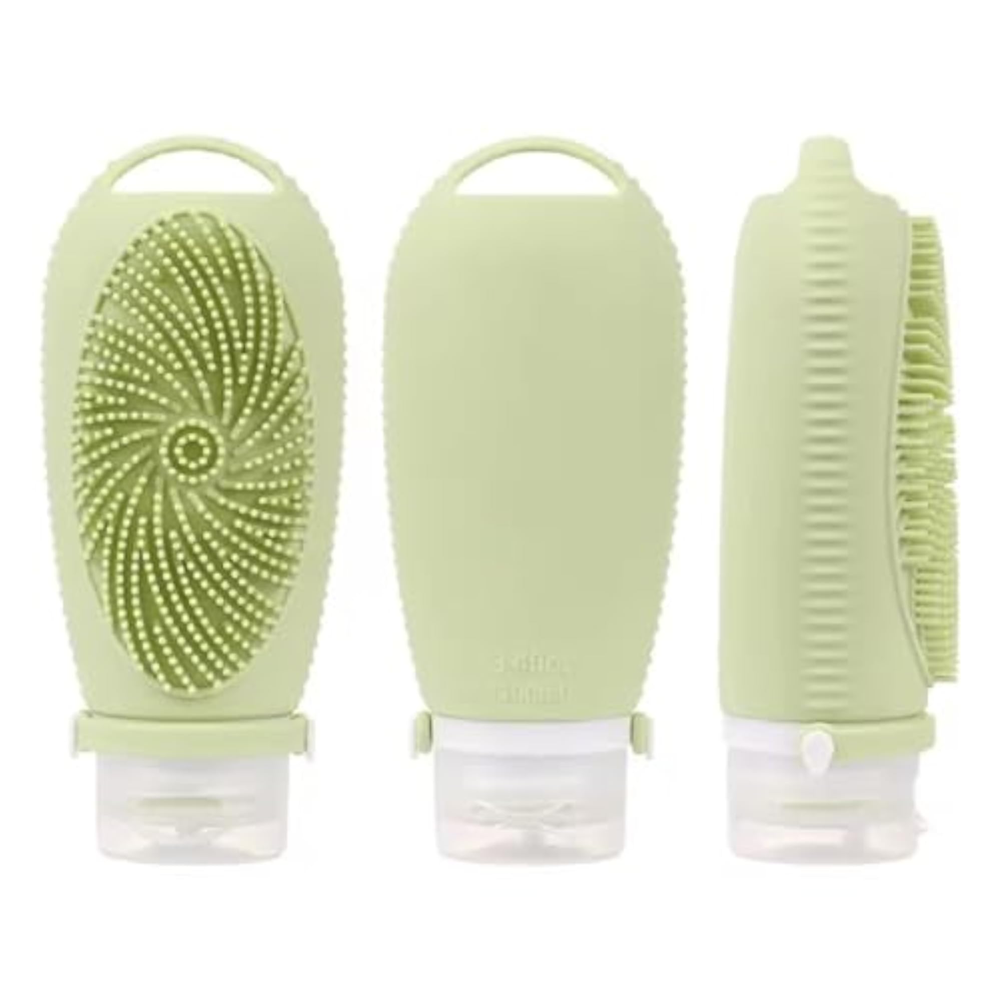 Set of 2 Refillable Squeeze Lotion Bottles with Brush