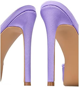 Cape Robbin Avelyn Sexy Stiletto High Heels for Women, Pointed Open Toe Shoes Heels - Purple Size 7.5 | Image 3