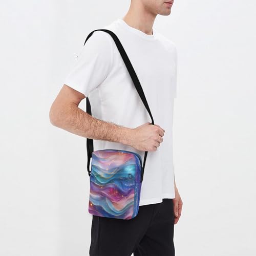 Burgundy Blue Rainbow mens messenger bag Shoulder Bag For Woman Croos Body Purses Adjustable Strap for business Outdoor Daily 7