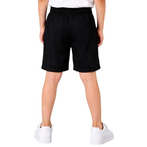 Image of Boys Grey-7 and Black-8 Cotton Blend Printed Shorts (Pack of 2)