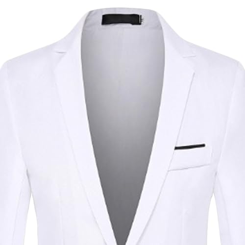 Mens Business Casual Sport Coat Solid Color Slim Fit One Button Suit Jacket Stylish Daily Formal Blazers2