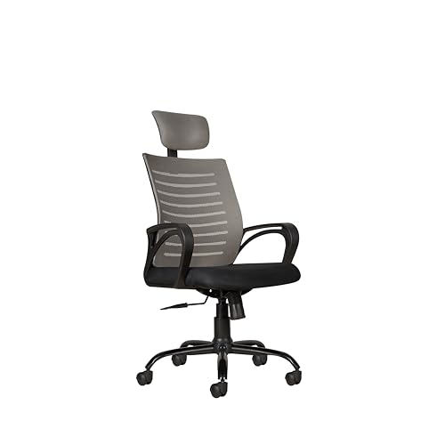 Image of CELLBELL Desire C104 Mesh High Back Ergonomic Office /Study Revolving /Computer Chair for Work from Home - Metal Base, Seat Height Adjustable, Grey
