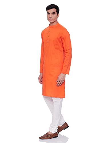 Image of Amazon Brand - Symbol Men's Cotton Solid Long Kurta Pyjama Set (2pcs)