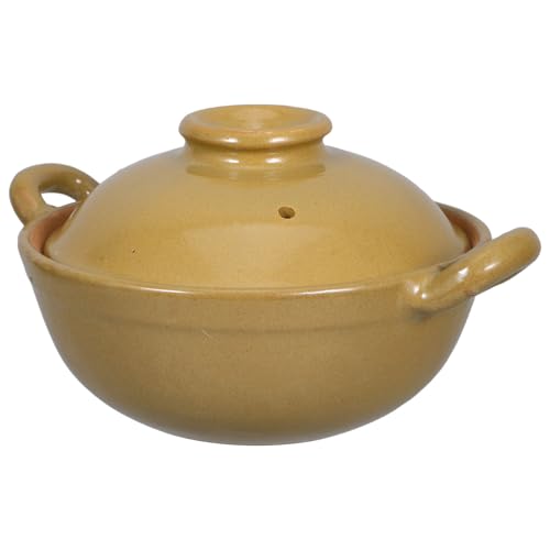 OUNONA Pentola Per Stufato in Argilla Casseruola Resistente Per Uso Domestico Cucina Zuppe e Noodles Calore Uniforme Facile Da Pulire