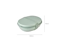 Mepal - Lunchbox Ellipse Duo - Meal Prep Box für Erwachsene & Salatbox zum Mitnehmen - Brotdose für ein gesundes Mittagessen - Ideal für Sandwiches & Salate - 825 ml + 600 ml - Vivid blue – Ansicht 7