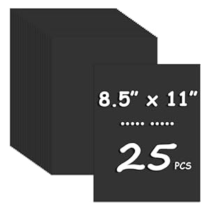 25 Sheets Black Cardstock 8.5 x 11, 92lb/250gsm Card Stock Printer Paper, Thick Paper Cardstock Paper for Invitations, Cards Making, Office Printing, Paper Crafting, Wedding