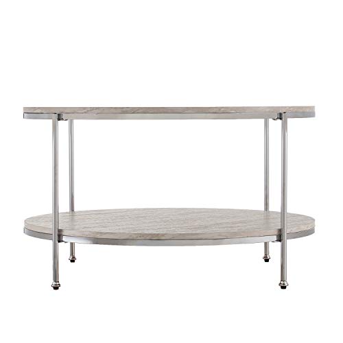 Silas Round Faux Stone Cocktail Table #TOP3