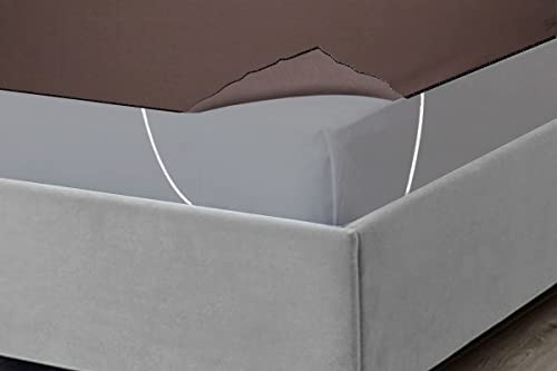 Image of The Furnishing Tree Mattress Protector /Waterproof Bedsheet Size WxL 36x72 inches Set of Two for Double Bed Polyester Brown