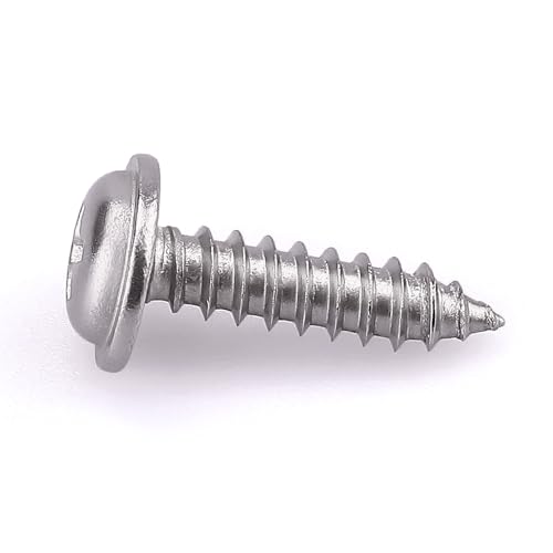 #8 x 3/4" Phillips Pan Washer Head Wood Screws 100 unid. miniatura 6
