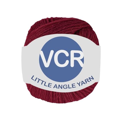 Image of VCR 4 Ply Burgundy Little Angle Yarn, 25 Grams, 92 Meters Length, 100% Acrylic Soft Baby Knitting Yarn for Crochet, Newborn Sweaters, Soft Baby Socks, Mittens and Leggings, Pack of 1