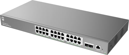 Image of Grandstream GWN7803PL Pro | 24-Port Gigabit Ethernet Layer 2++ Managed PoE+ Switch