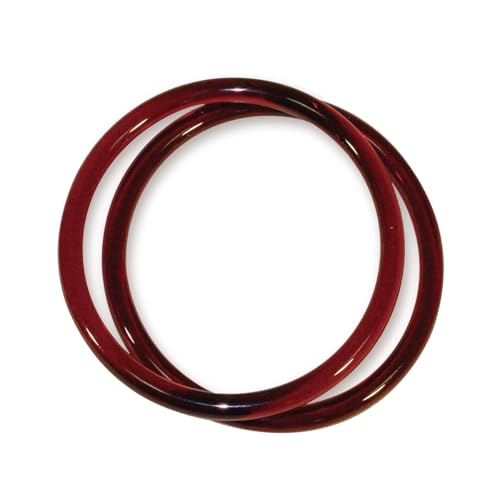 JIKAN STYLE 風呂敷 バッグ リング エコバッグ ギフト 1セット2本入 70cm角以上風呂敷対応 使い方説明書付 直径13cm 89511(風呂敷リング - 赤茶 -)