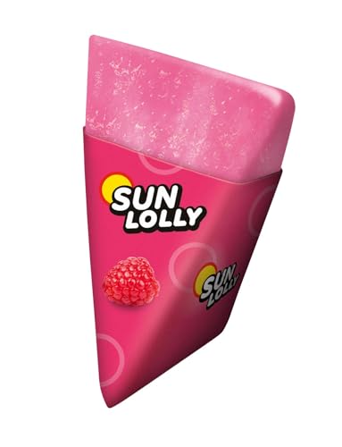 Sun Lolly Wassereis Himbeere 8 Stk | Mit Fruchtsaft | Zum Selbsteinfrieren | Ohne künstliche Aromen | Frei von Süßungsmittel | Laktosefrei | Glutenfrei | 8 x 60ml