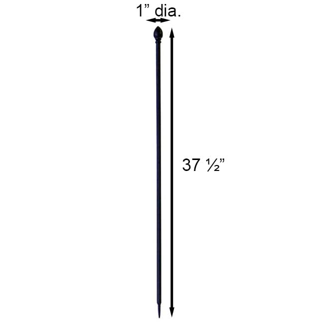 Miniatura 4 de Compra a granel de 12 postes para valla de jardín Panacea 87102, color negro, 37.5 pulgadas de alto cada uno