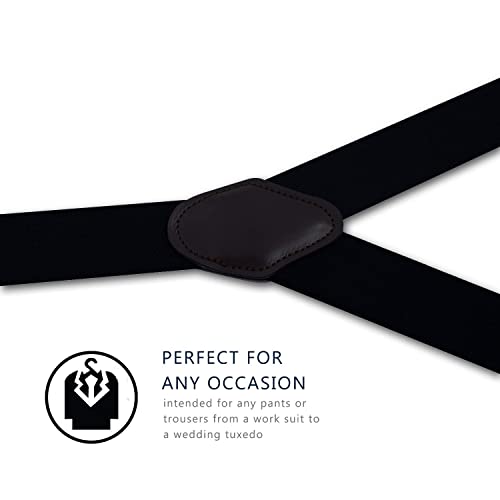 Image of Suspenders for Men, Adjustable Suspenders with Elastic Straps Y-Back Construction Heavy Duty for Work