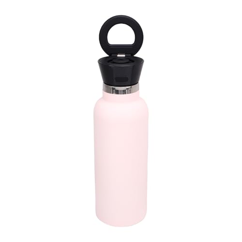 Irfora Botella de Agua Magnética con Altavoz, Altavoz de Acero Inoxidable, Resistente Al Agua para Viajes Al Aire Libre, Gimnasio (Rosa)