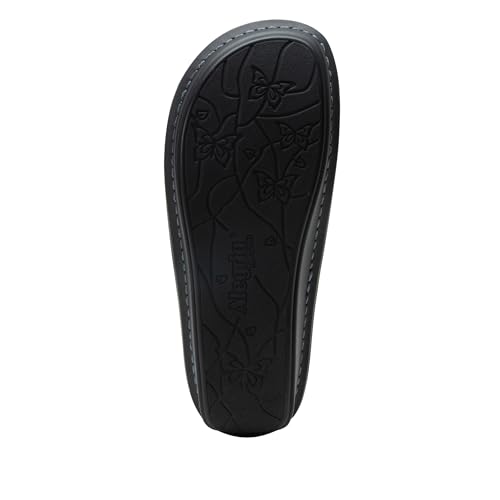 Image of Alegria Women's Brigid Leather Moc Toe Open Back Clog with Heel Cup | Casual Shoes