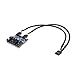 CERRXIAN Placa base USB 2.0 9pin Header 1 a 4 adaptador divisor de extensión, 9 pines conector adaptador multiplicador de puertos