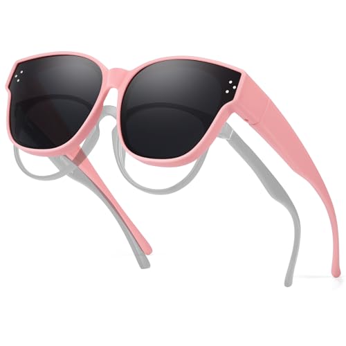 Xfeel Kids Sunglasses Over Prescription Glasses Sun Glasses for Age 6-12 Boy Girl Shades Polarized Fit Over Sunglasses