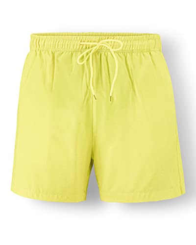 Atlaslava Men's Swim Trunks Quick Dry With Mesh Lining Plain Swimwear Bathing Shorts Beach Suits Yellow #TOP7
