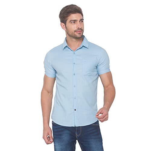 Image of spykar Men's Cotton Slim Casual Shirts