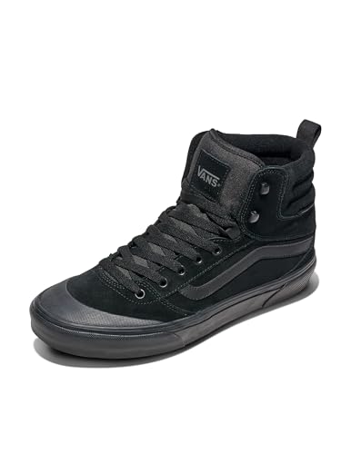 Vans Men's Ashwood Hi Vansguard Shoe | Water-Resistant High Top Sneakers for Everyday Wear, Suede Black/Black, 11
