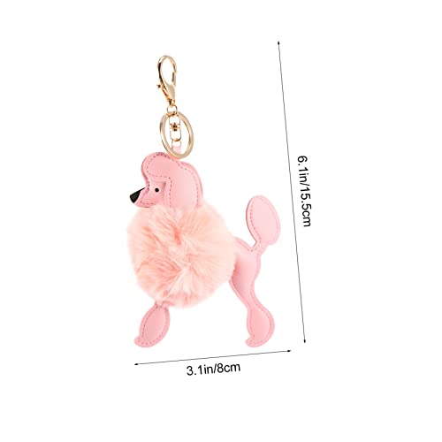 LALADEFIEE Plüsch Schlüsselanhänger Hundeform Taschenanhänger Welpenmotiv Langlebiges Material Süßer Hundeball Schlüsselring für Rucksack und Tasche