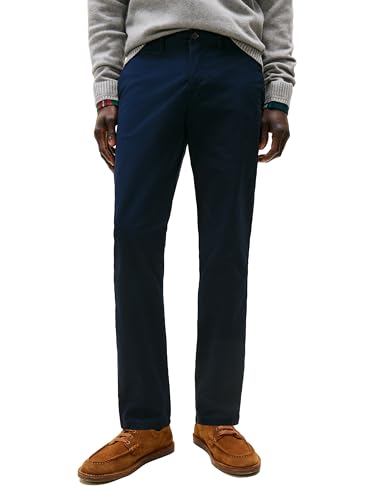 Tommy Hilfiger Men's Chino Pants Stretch Slim-Fit, Navy Blazer 30x33