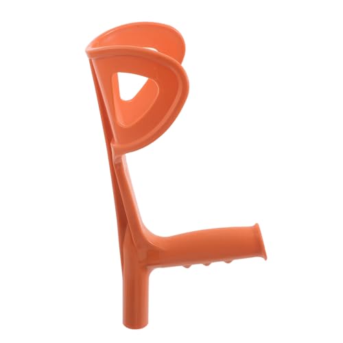 Poignée de canne de marche 22 mm orange HEMOTON en plastique avec support en U pour ergonomie