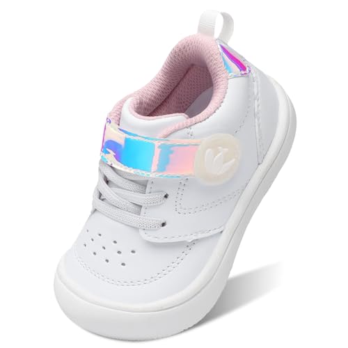 FEETCITY Baby Walking Shoes Wide Infant Sneakers Anti-Slip Newborn Crib Shoes Boys Girls Barefoot Toddler Shoe White by FEETCITY - Used condition - US$12.64
