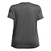 Under Armour Womens Tech Short Sleeve V Neck, (025) Castlerock / / Black, XX-Large