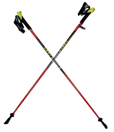 LEKI Nordic Walking Pacer HM Carbon Trekking Poles Red 120cm