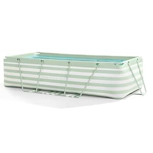 Swim Essentials Opzetzwembad – Frame Zwembad – Rechthoek – Groen/Wit – 400 x 200 x 75 cm (Alleen frame zwembad)